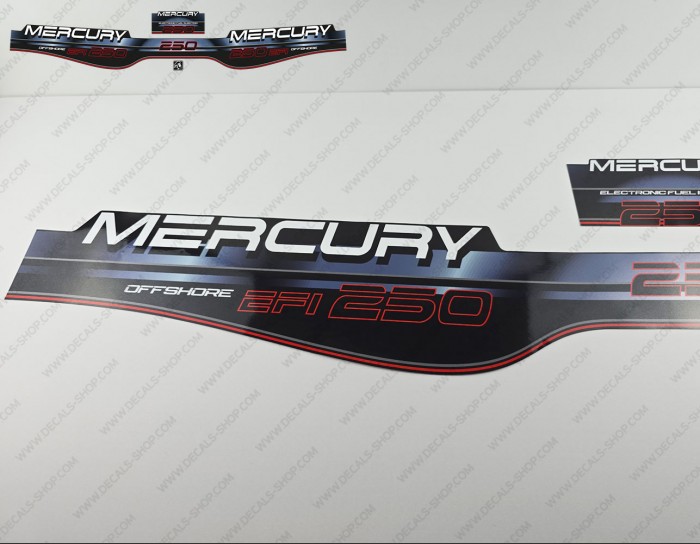 Mercury 250HP EFI Offshore 1994-1998 Outboard Decal Kit